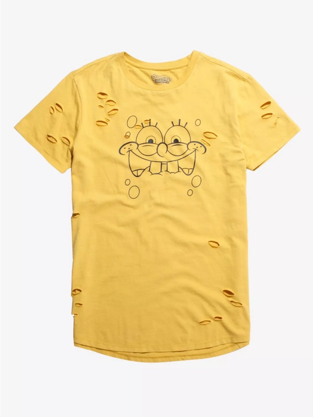 HOT TOPIC | Yellow Spongebob Graphic Short Sleeve Tee